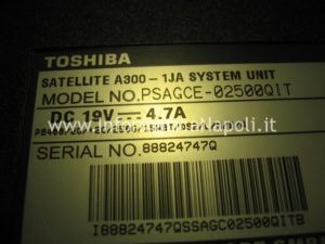 Toshiba A300 PSAGCE non si accende