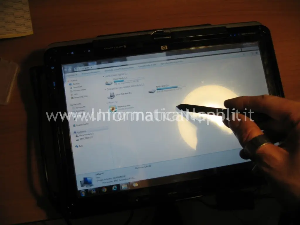 HP Pavilion TX 2000 touch screen