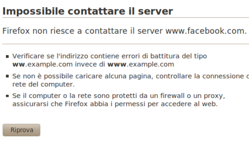 Errore DNS impossibile navigare