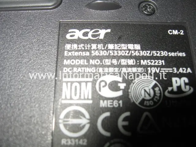riparazione Acer extensa 5630 5330Z 5630Z 5230E