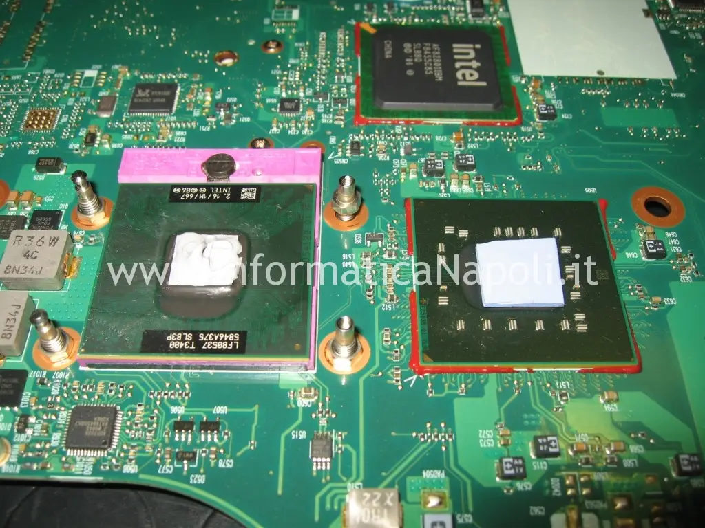 cambio pad termoconduttivo Toshiba L300 - 20Z PSLB8E