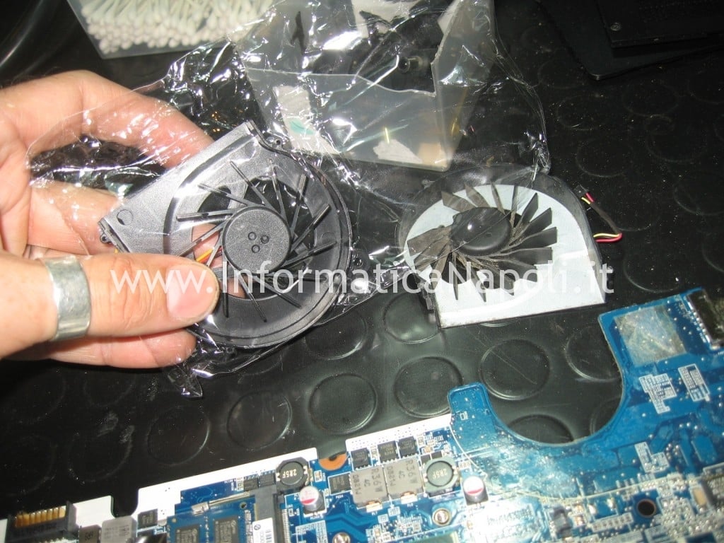 sostituire ventola fan HP compaq cq56 SPARE 606609-001