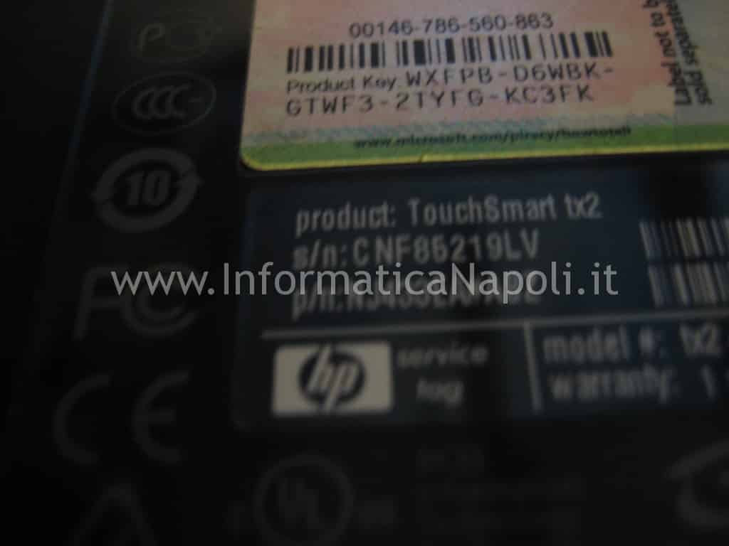 HP TouchSmart TX2 non si accende