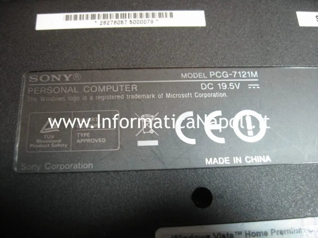 problema Sony vaio VGN-NR31Z PCG-7121M