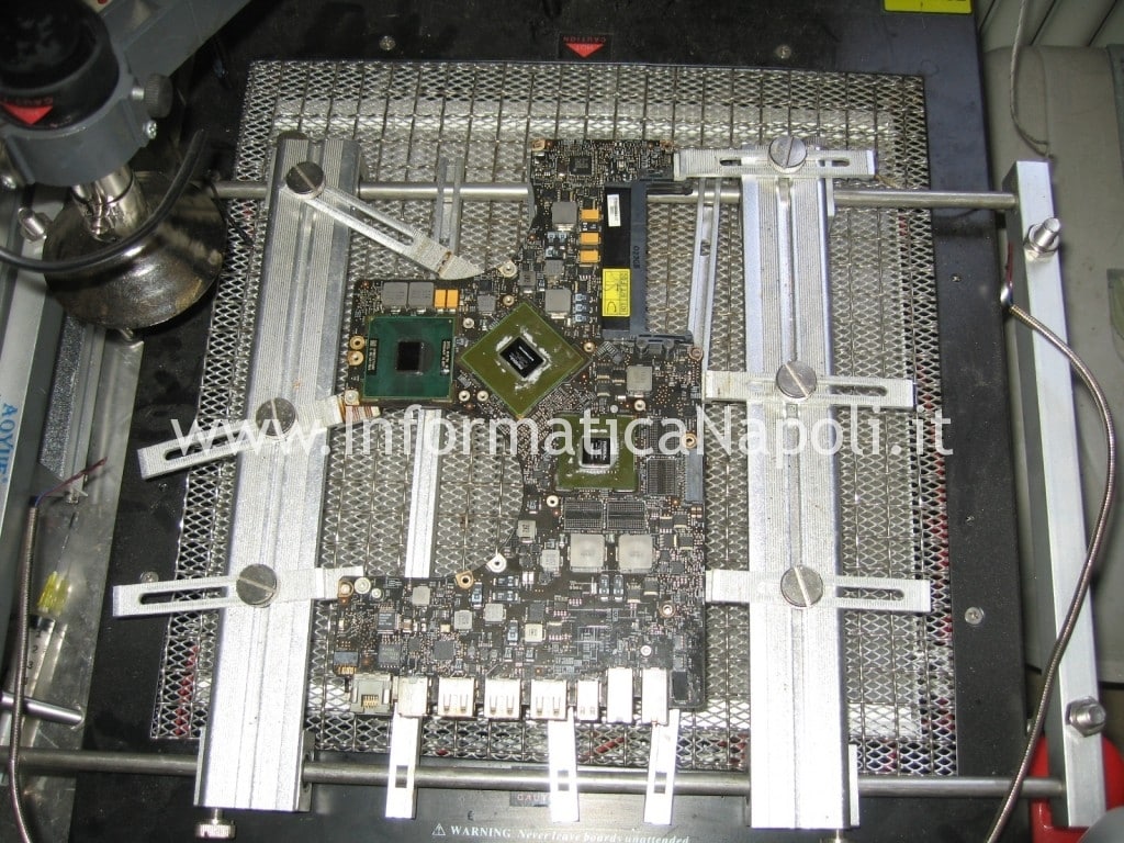 riparazione logic board A1297 macbook pro nvidia