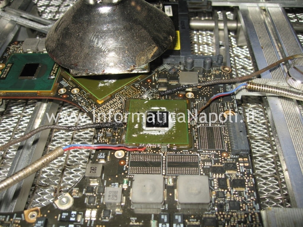 repair logic board A1297 macbook nvidia reflow