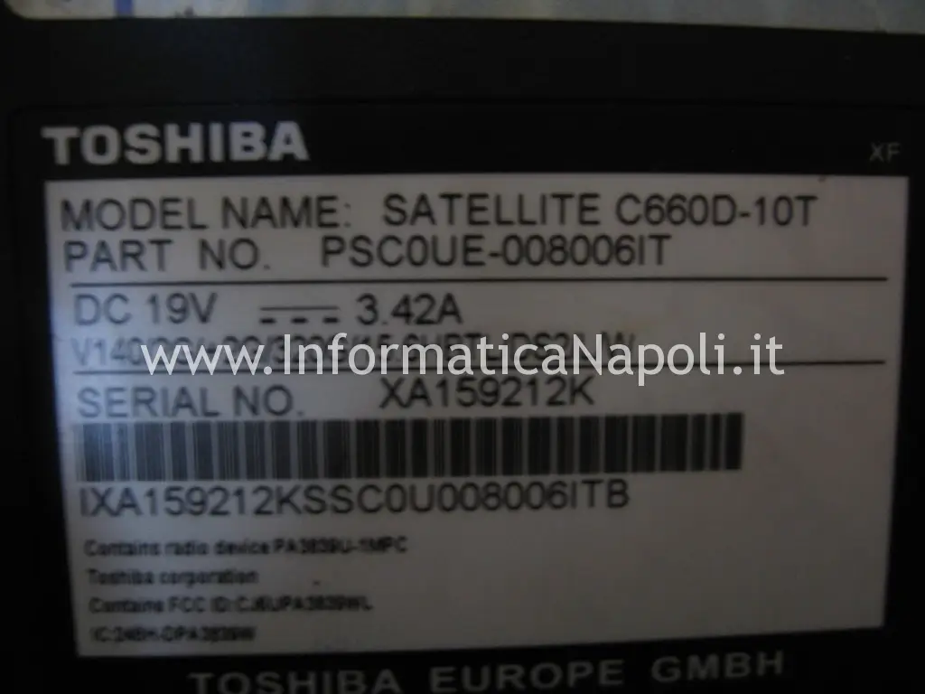 problema Toshiba Satellite C660D PSC0UE