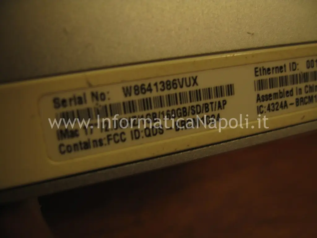 problemi scheda video artefizi iMac 17-inch Late 2006 EMC 2114
