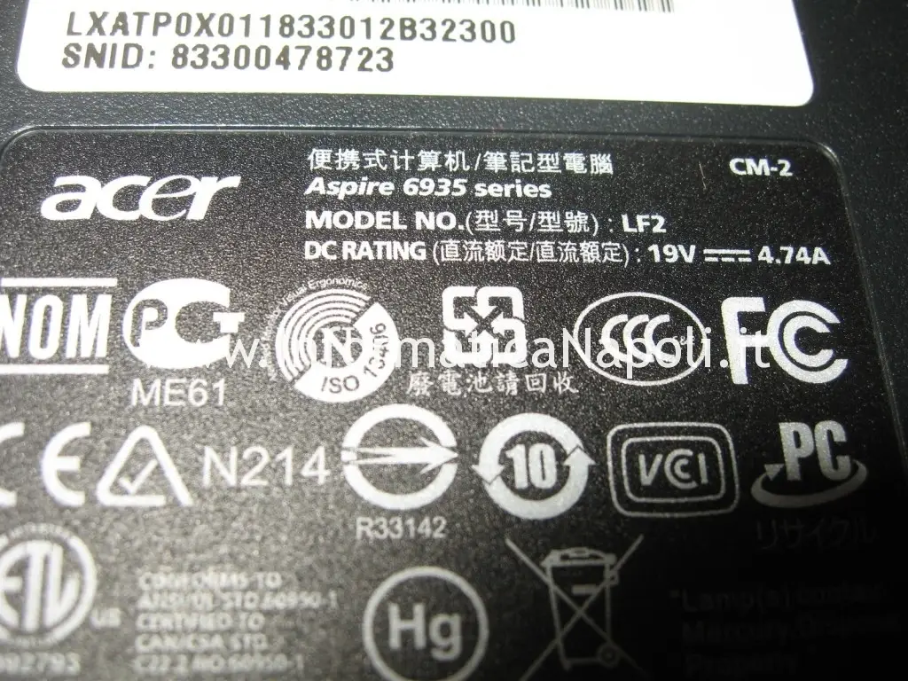 problema spegnimento Acer 6935 LF2
