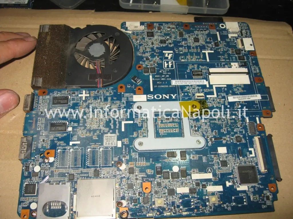 riparazione scheda madre M961 MBX-224 Sony VPCEB3L1E 71211M