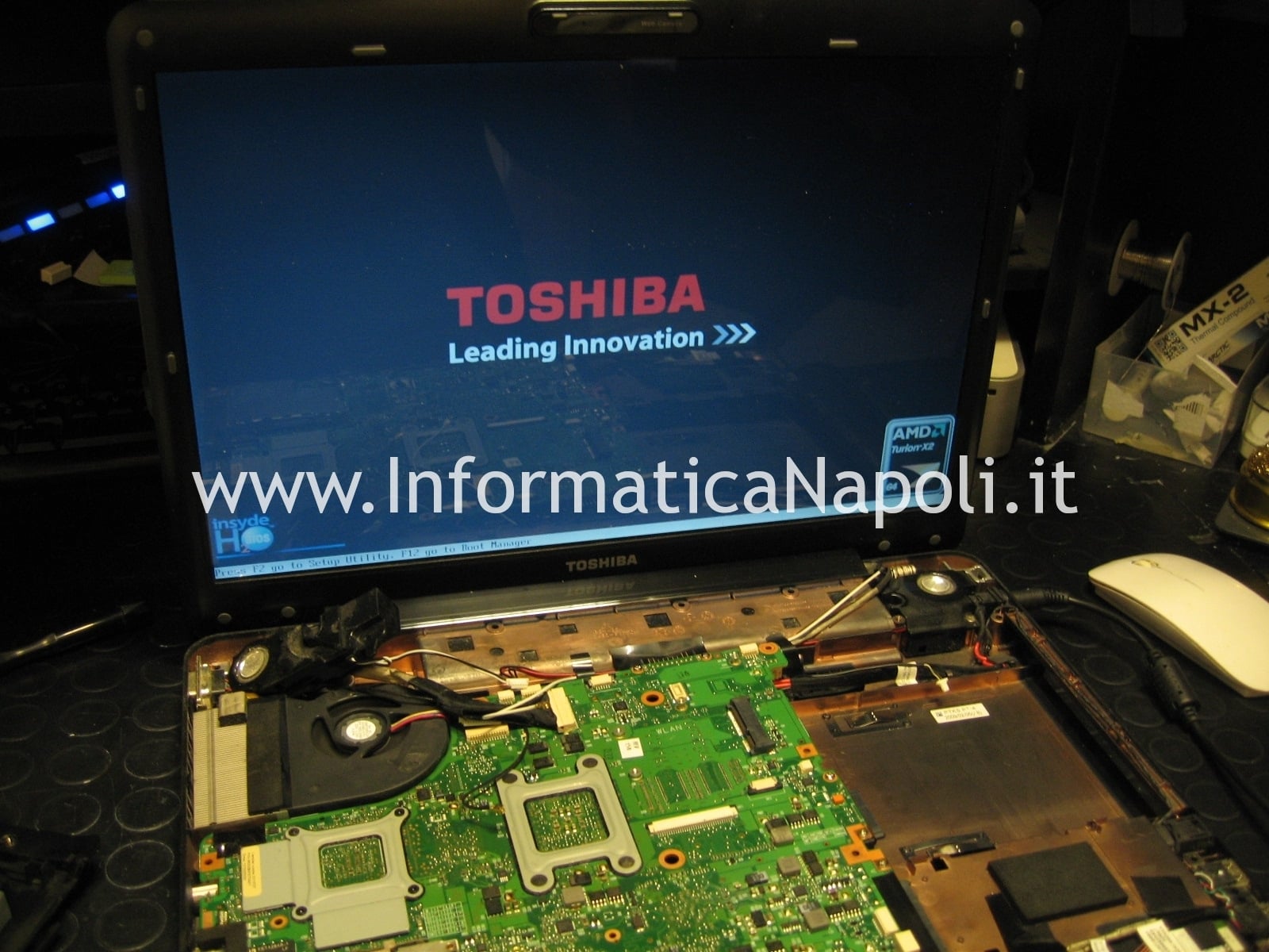 Toshiba Satellite A300D PSAHCE riparato funzionante
