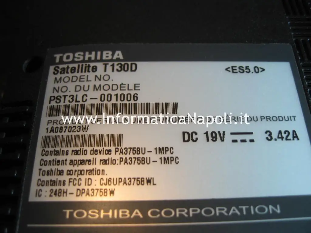 Toshiba Satellite T130D schermo nero