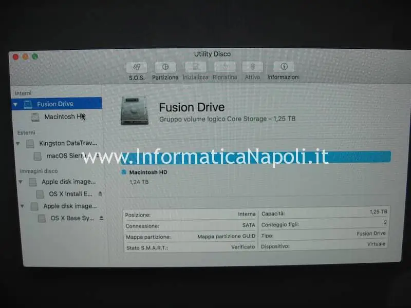 fusion drive creato su iMac 27