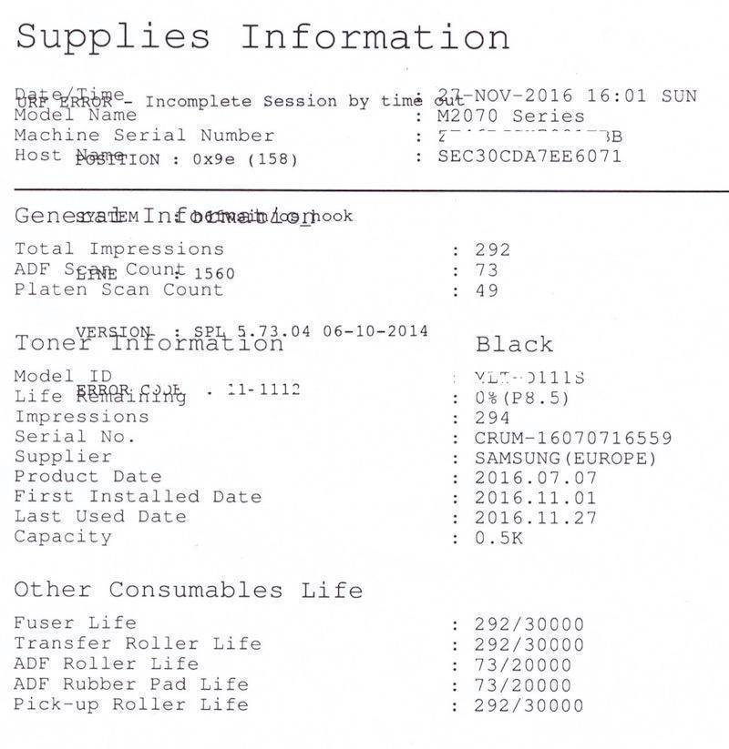 supplies samsung M2070