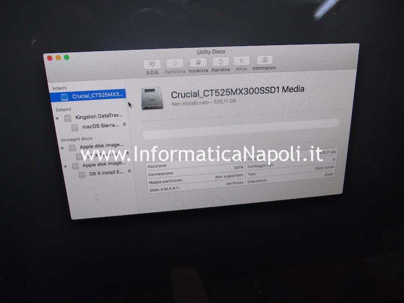 aggiornamento SSD display Apple imac A1419