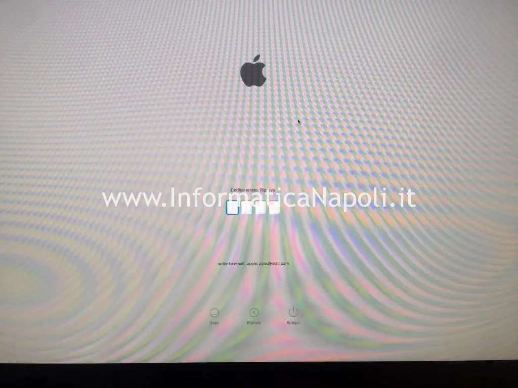blocco EFI imac macbook rischiesta riscatto