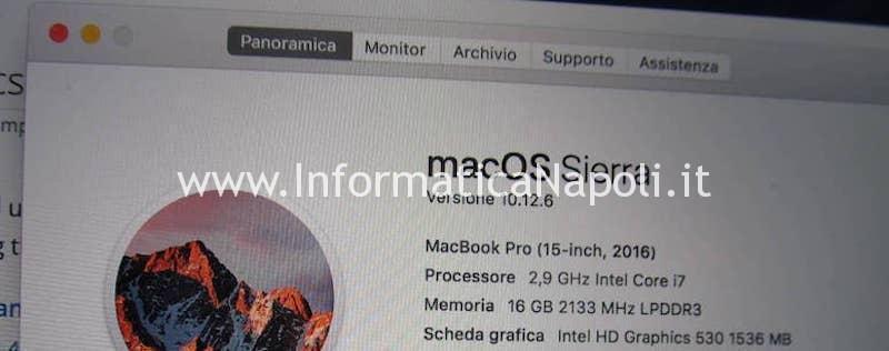 Apple MacBook 15 retina 2016 | 2017 touchbar A1707 820-00281-A 820-00281-10 i7 sierra