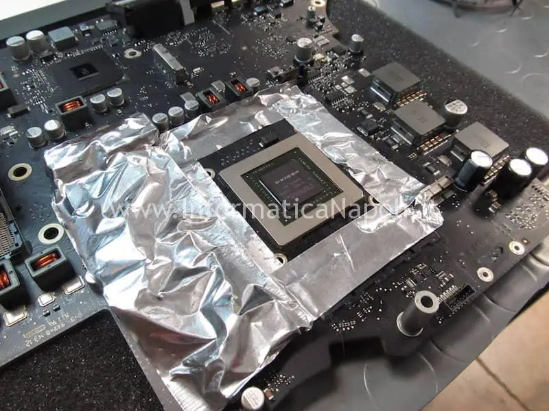 protezione calore lift reballing nVidia N13E-GTX-W-A2 680MX iMac A1419 27 pollici late 2012