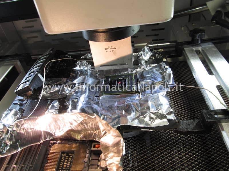 lift reballing problemi video GPU nVidia iMac A1419 27 pollici late 2012 820-3299-A