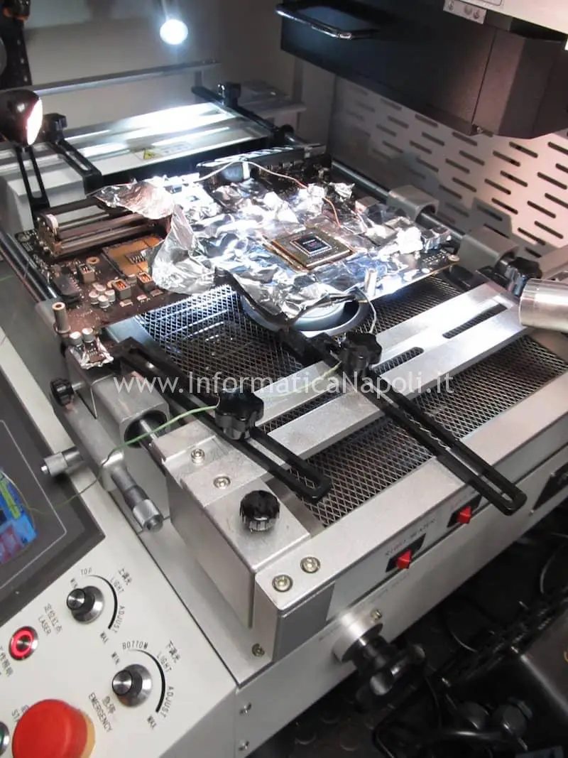 processo rifusione reballing nVidia N13E-GTX-W-A2 iMac A1419 27 pollici late 2012 820-3299-A