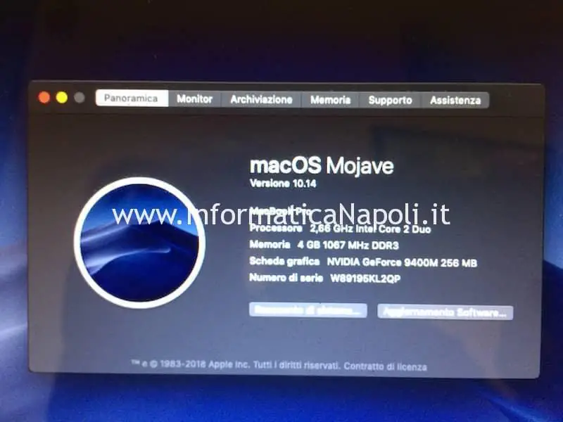 Mojave su vecchi sistemi Mac iMac
