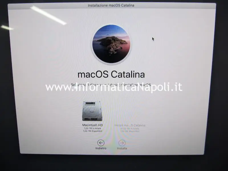 problema installazione catalina macos fusion drive iMac SSD