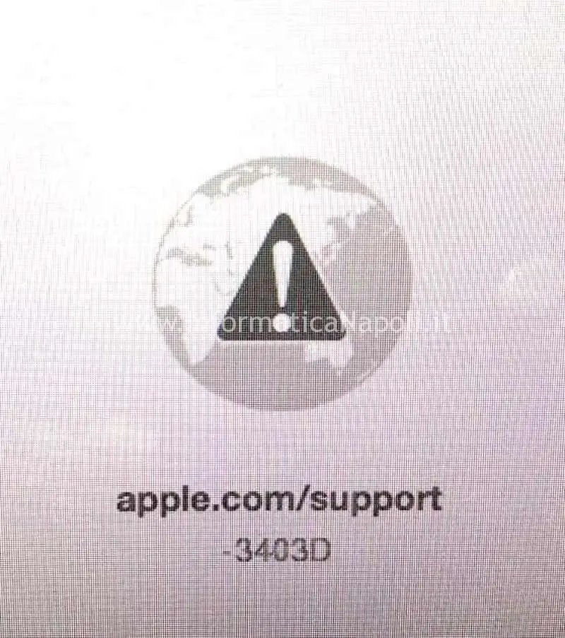 errore avvio diagnosi apple -3403D