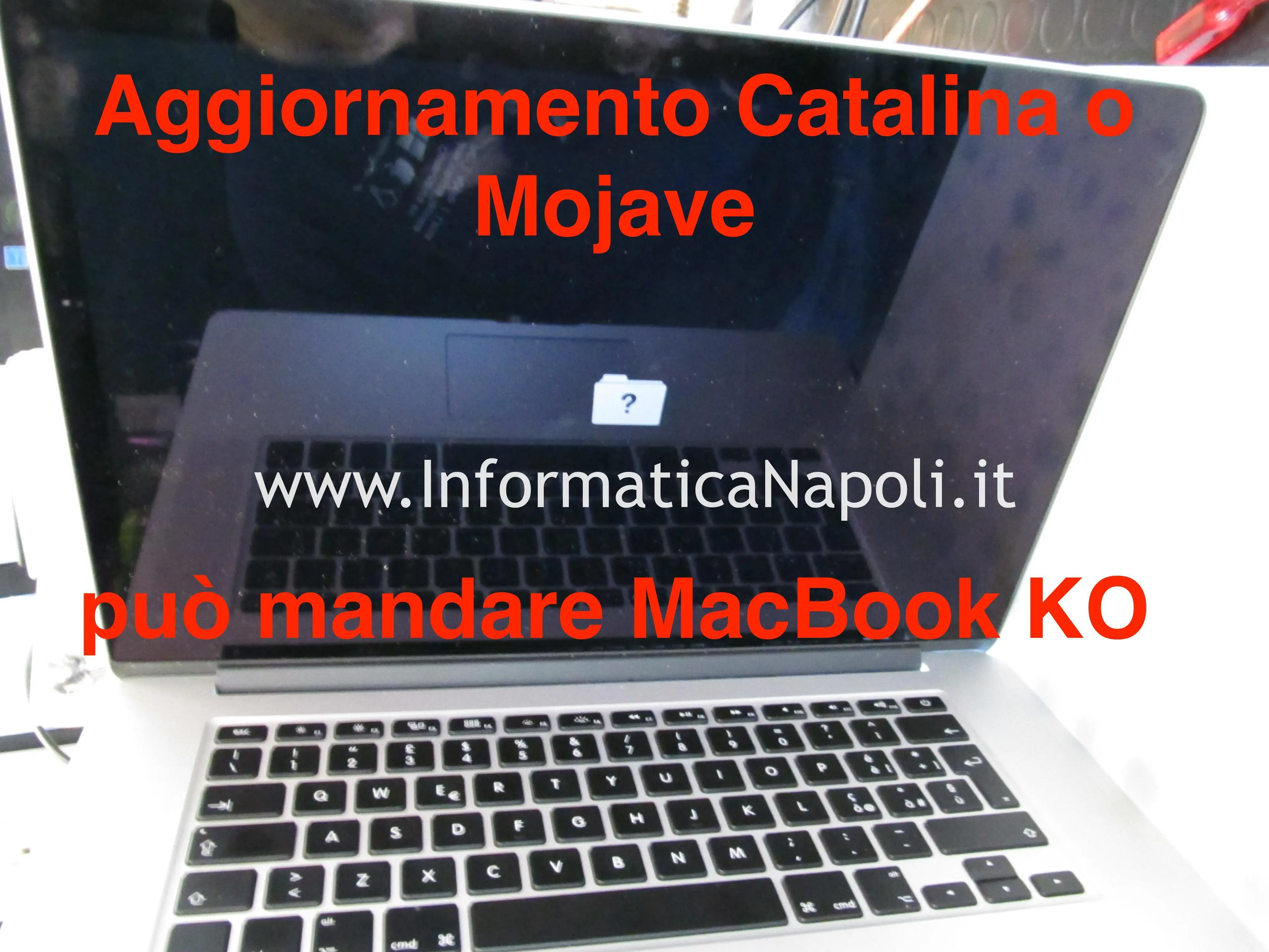 macbook pro 15 A1398 con problemi di aggiornamento mojave catalina funzionante riparato