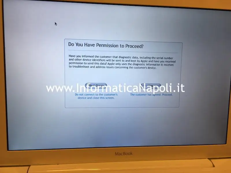 fare test diagnosi AHT1 su Apple Mac MacBook iMac 