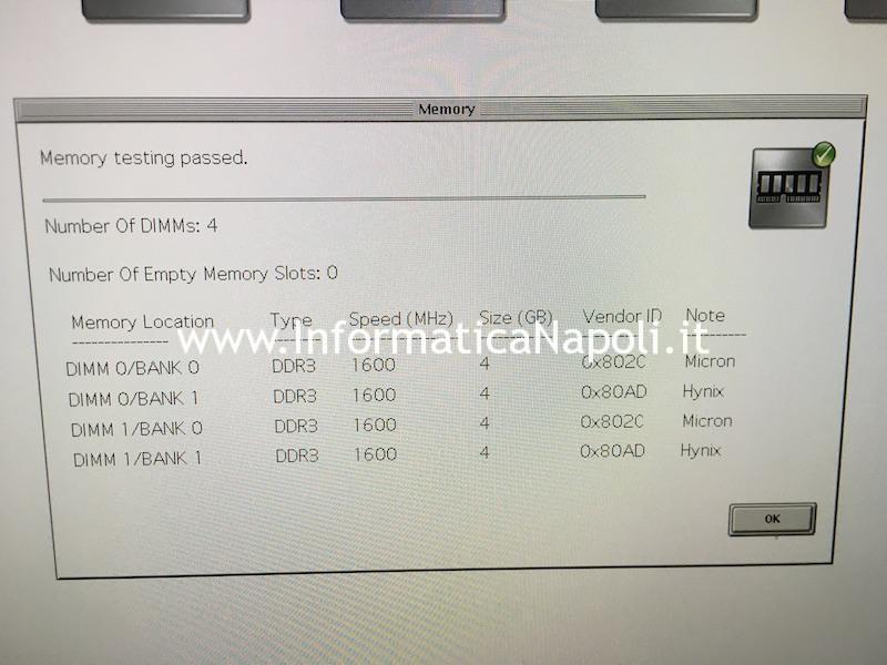 auto diagnosi ram AHT1 su Apple Mac MacBook iMac diagnostic gateway Mac resource inspector