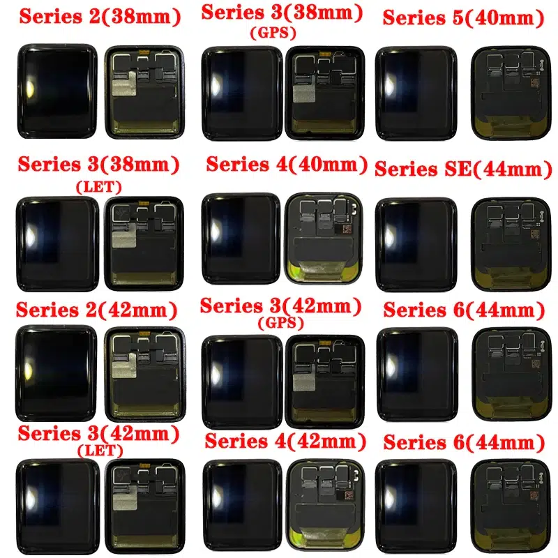 tipi display Apple watch Serie 1 | 2 | 3 | 4 | 5 | 6 | SE 38mm 40mm 42mm 44mm GPS Cellular