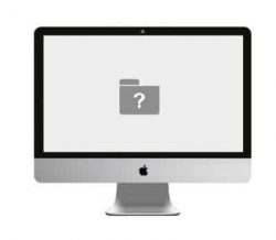 Cartella punto interrogativo all'avvio iMac: problemi al disco. Sostituzione disco o upgrade SSD.