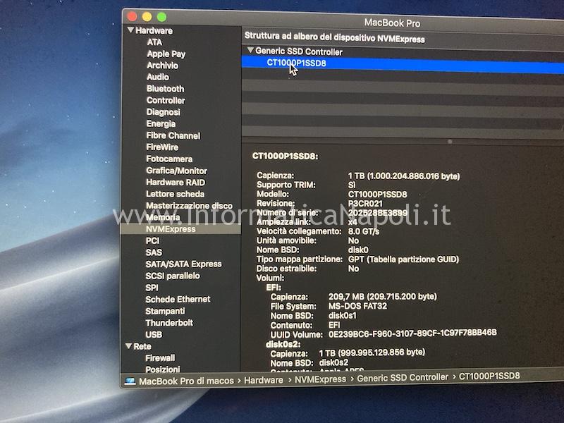 Upgrade SSD 1tb macbook pro 15 a1398 disco nvme non apple 