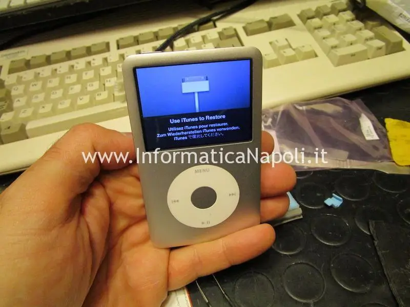 assistenza sostituzione disco apple ipod classic adattatore iflash 1tb 256gb 128gb 160gb ripristinato