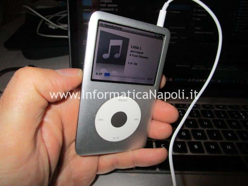 ipod ripristinato disco sostituito funzionante