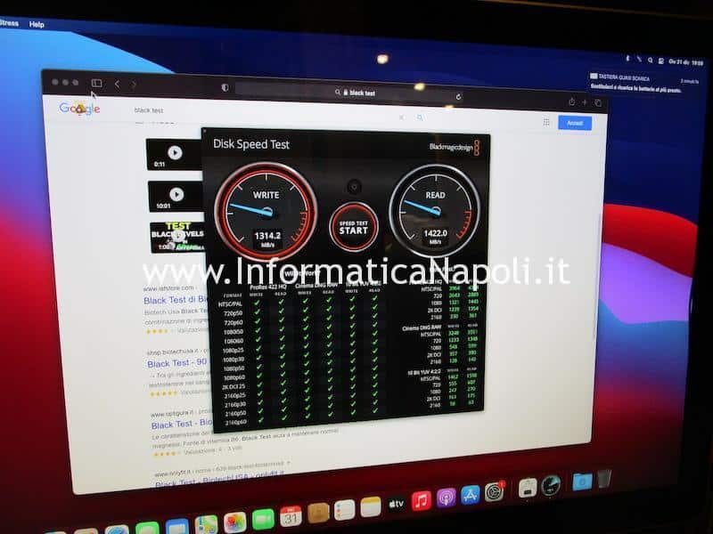 test velocità ssd Samsung 980 pro Crucial p1 late 2013 A1481 | assistenza Apple