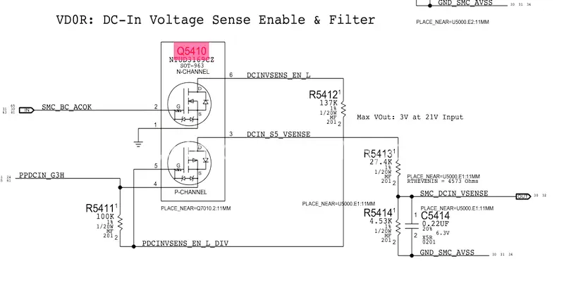 DC-In Voltage Sense Enable e Filter