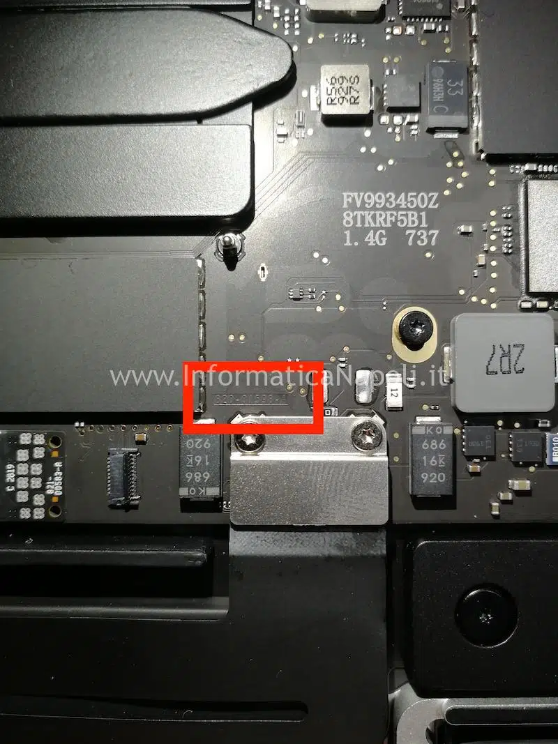 problema assistenza riparazione Danni da liquido MacBook Pro 2019 modello 2 porte Thunderbolt 3 A2159 820-01598-A