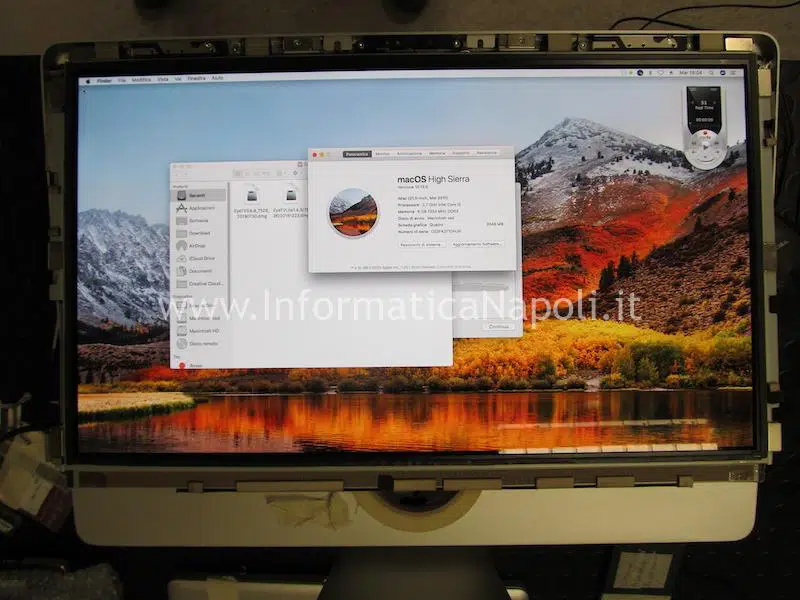 imac funzionante dopo installazione e sostituzione scheda video nuova iMac A1311 21.5 2009 2010 201