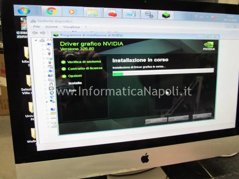 imac funzionante dopo installazione e sostituzione scheda video nuova iMac A1311 21.5 2009 2010 2011 con windows 10