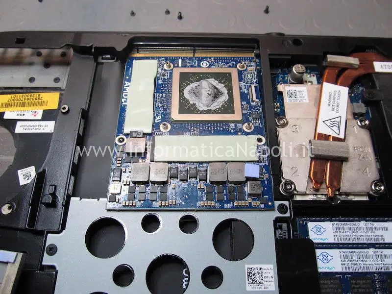 Problema accensione reballing scheda video AMD HD 7970M Dell Alienware M17x R4 P11E