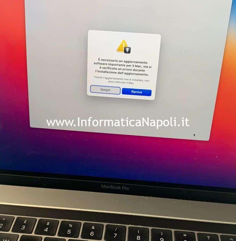E’ necessario un aggiornamento software importante per il Mac