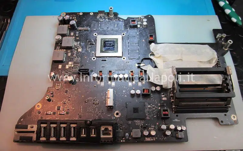 Sostituzione chip VRAM Apple iMac 27 A1419 slim fine 2013 820-3481-A
