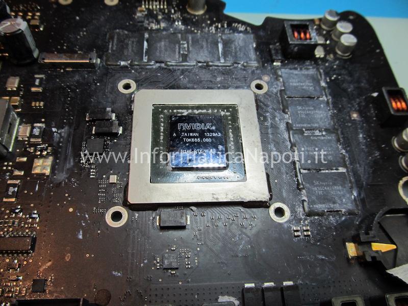 Sostituzione chip VRAM Apple iMac 27 A1419 slim fine 2013 820-3481-A NVIDIA GeForce GT 755M 775M 780M