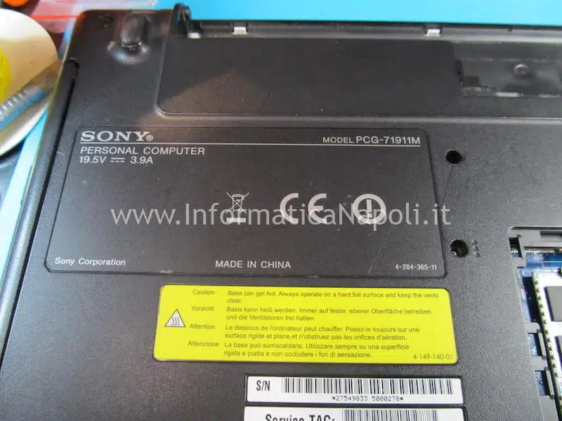problema Sony VPCEH PCG-71911M non si avvia scheda madre mbx-247