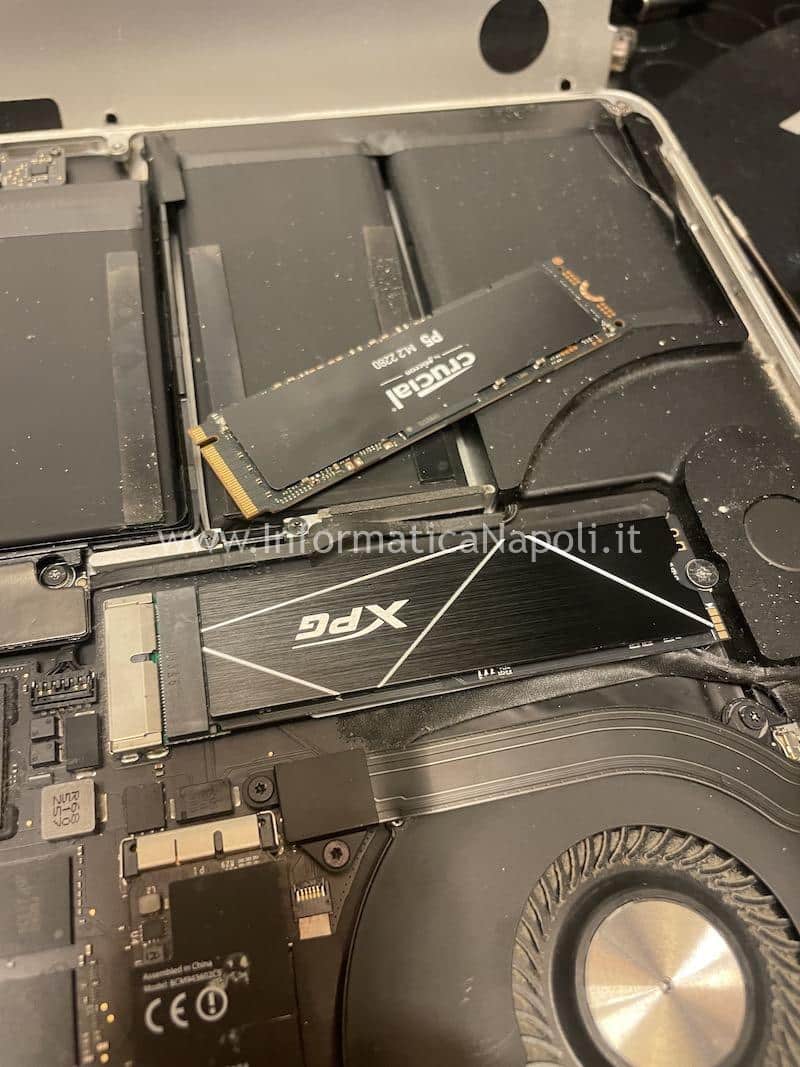 upgrade disco SSD PCIe NVME ADATA XPG GAMMIX S70 BLADE PCIe Gen4x4 M.2 2280 su Apple MacBook Pro 15 A1398 2015