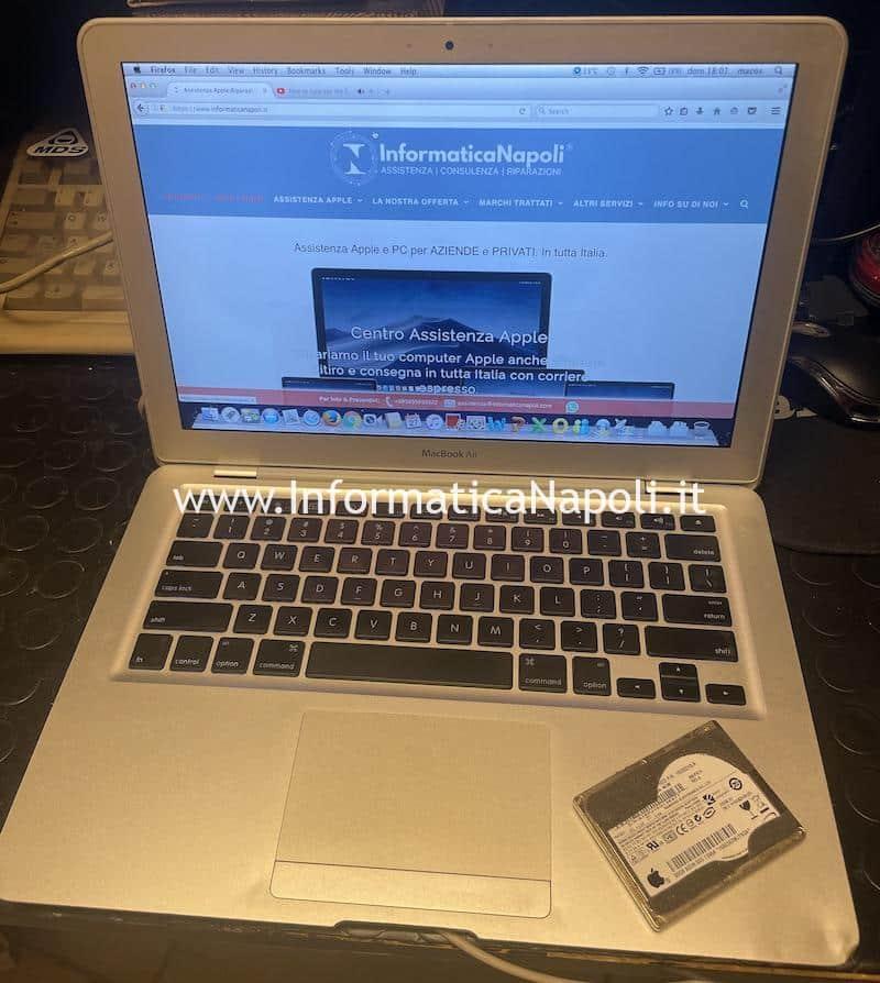 disco Apple MacBook Air 13 1.1 A1237 iflash ssd aggiornato sostituito