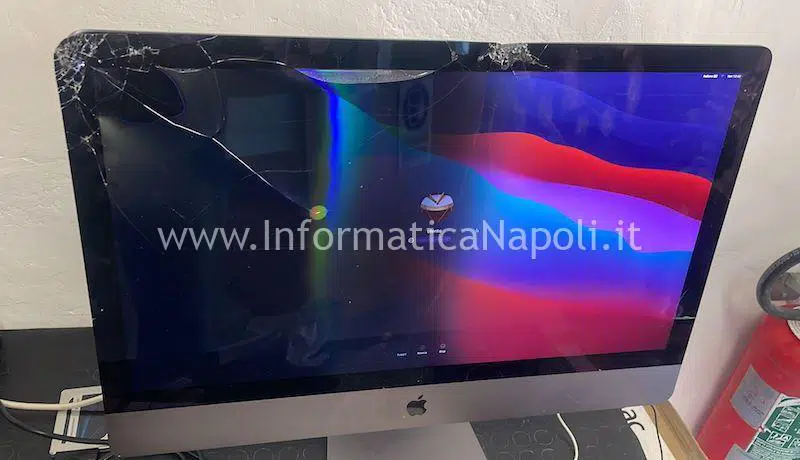 problema display spaccato danneggiato Apple iMac pro 27 A1862 EMC 3144