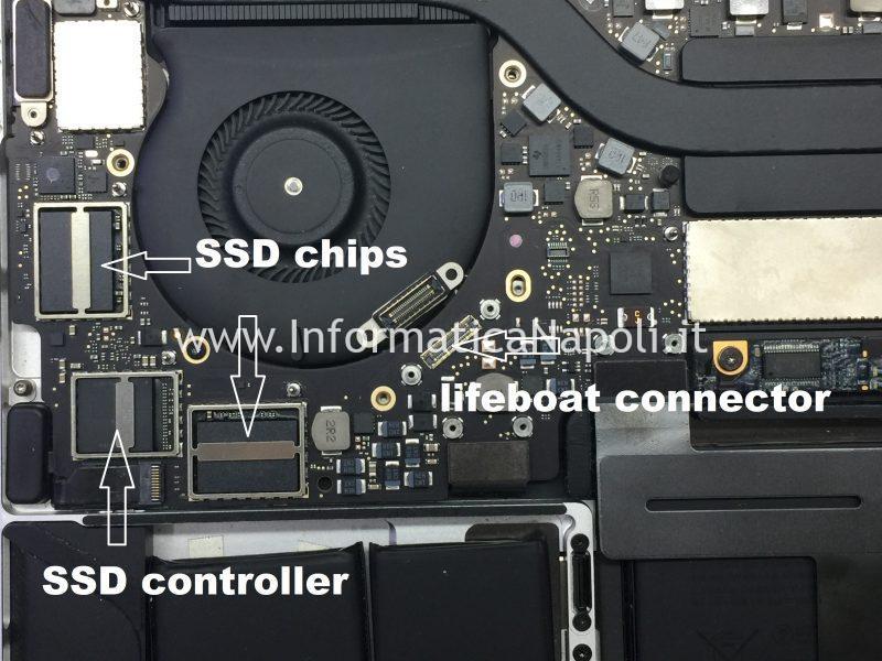 recupero dati Chip SSD su scheda madre A1706jpg