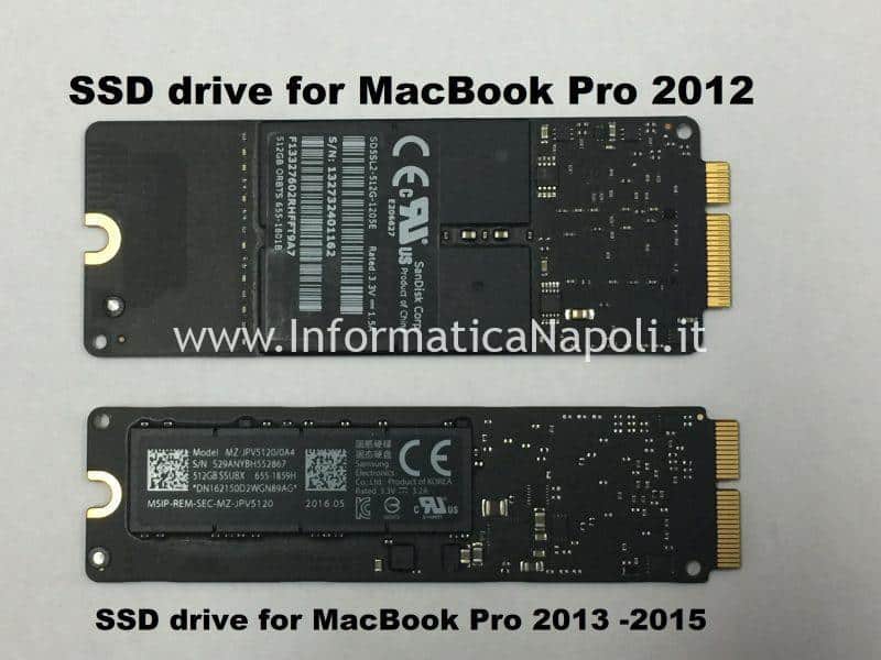 recupero dati MacBook Pro retina A1425, A1502, A1398 compatibilità dischi